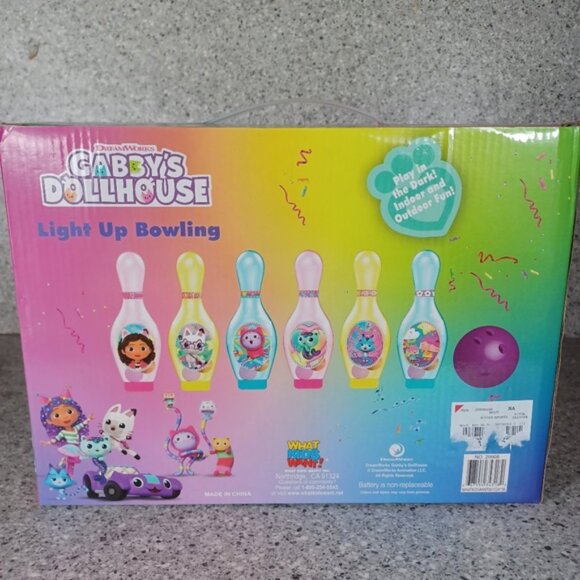 LIGHT UP Bowling Pin and Ball Toy Gabby's Dollhouse Kids Game - Picture 7 of 8